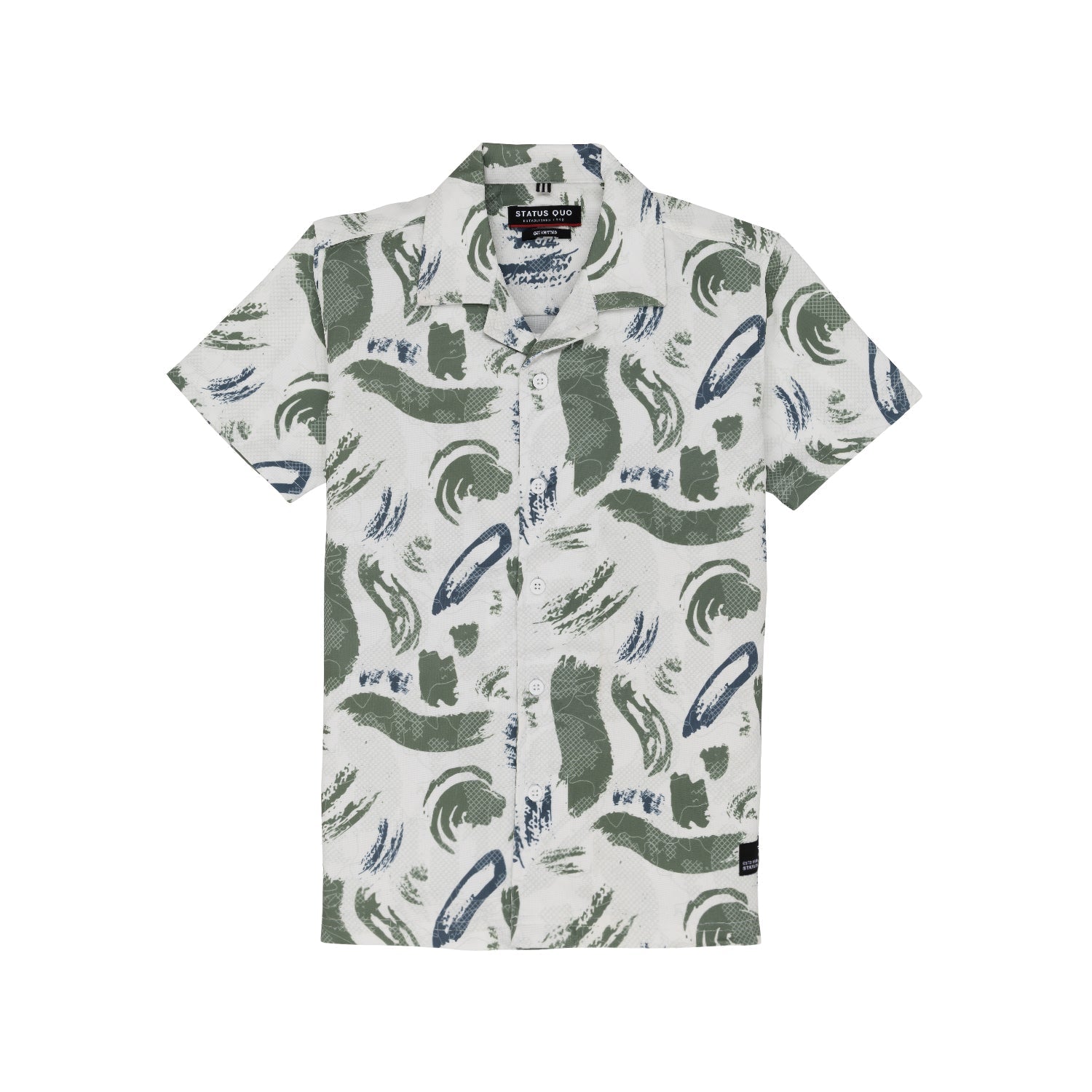 Status Quo Boy's Abstract Printed Regular Fit Co-ord Set with Shirt & Shorts