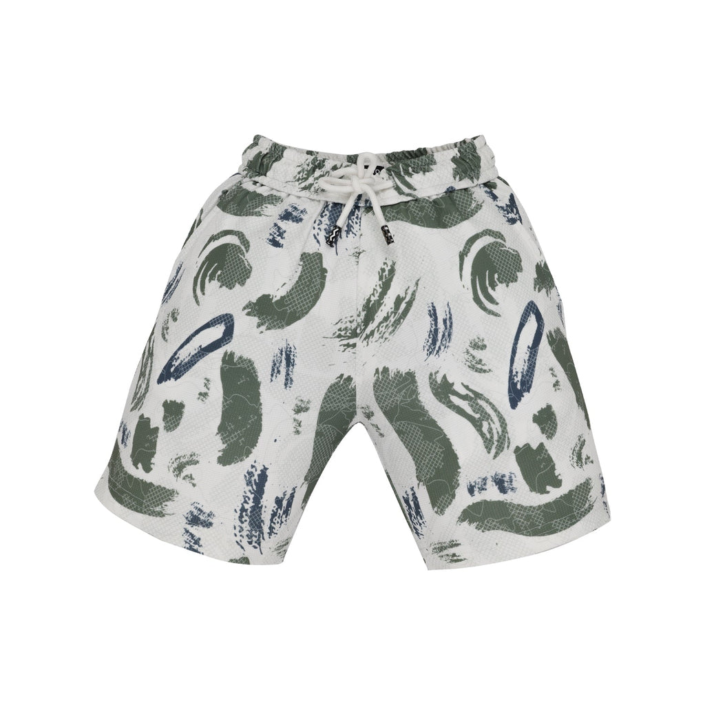 Status Quo Boy's Abstract Printed Regular Fit Co-ord Set with Shirt & Shorts
