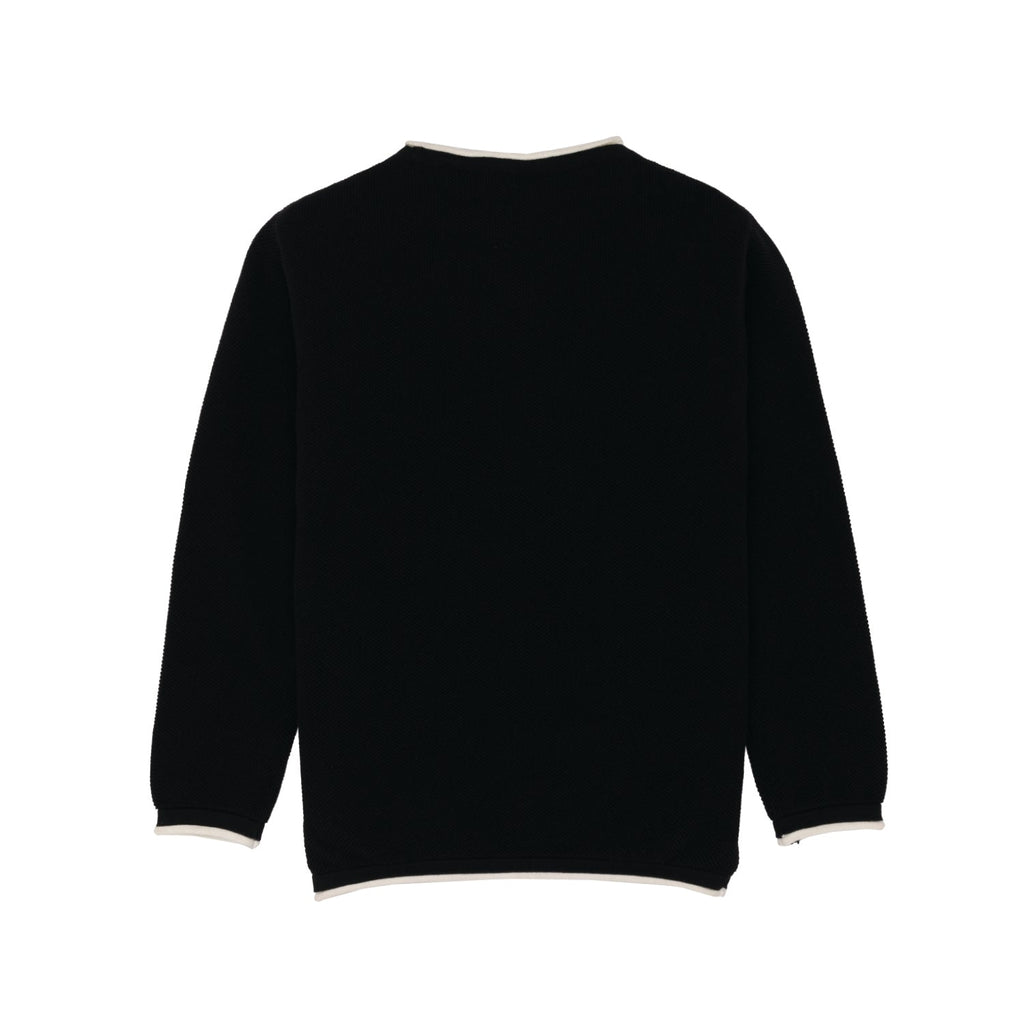 Boys Solid Round Neck Sweater