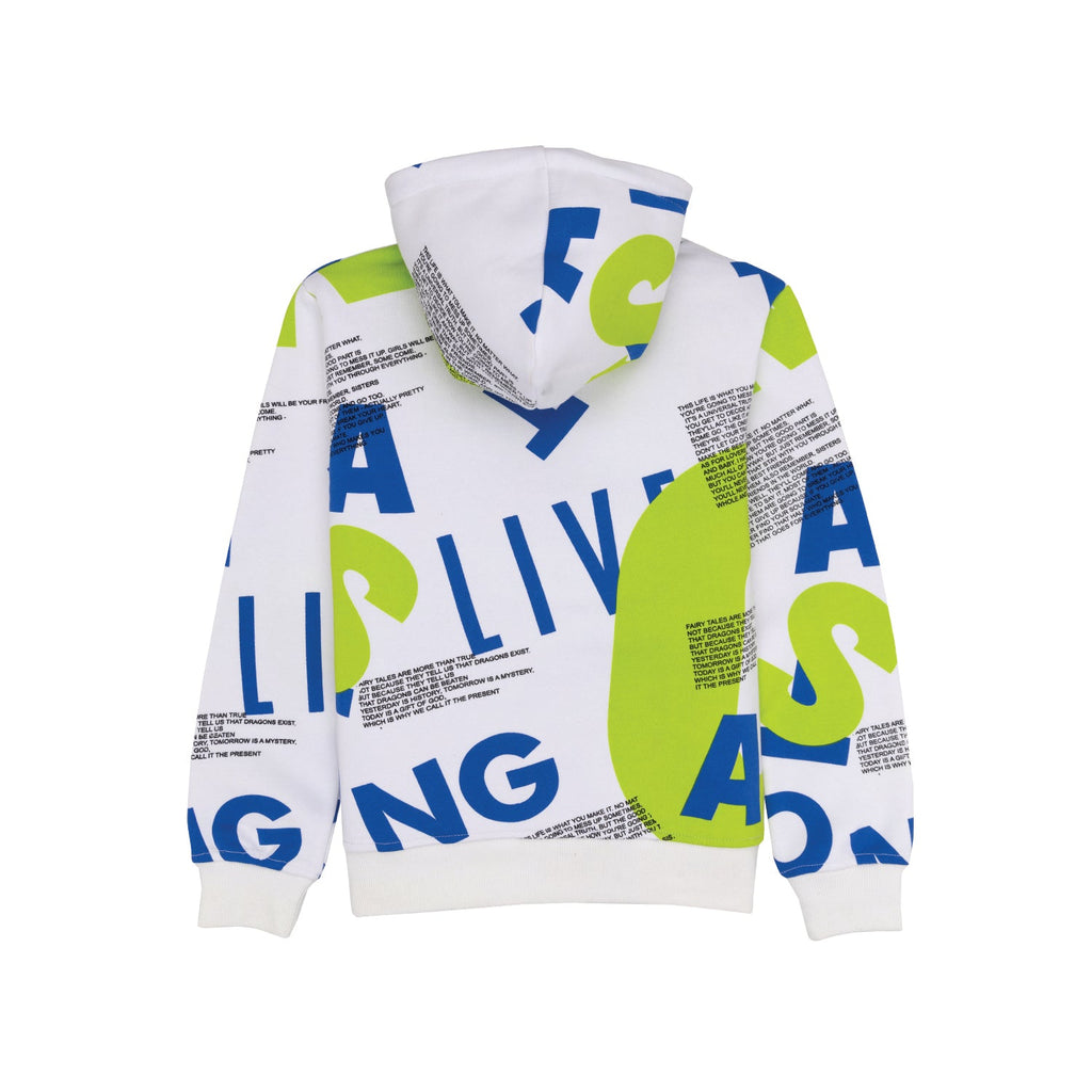 Boys All Over Printed Hooded Sweatshirt
