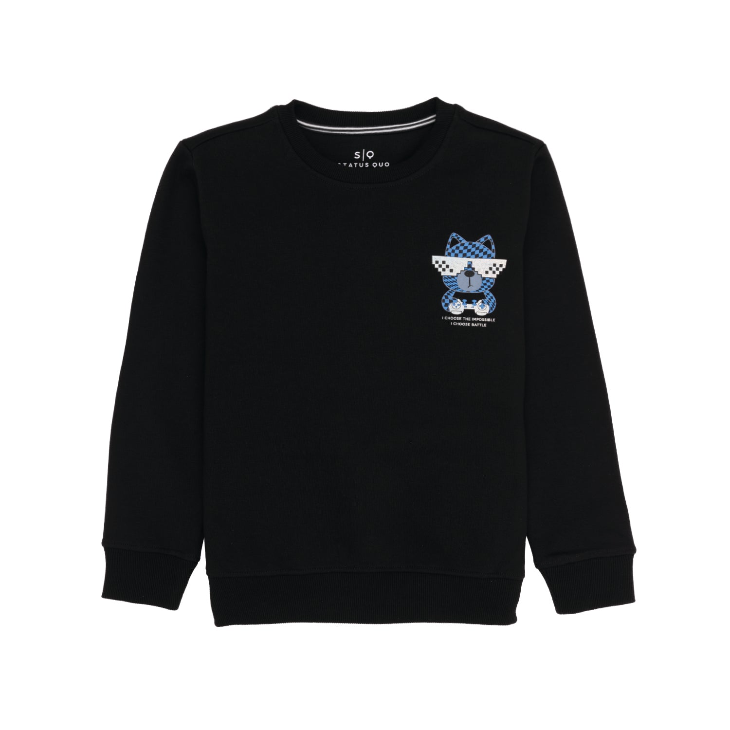 Status Quo |Kids Printed Regular Fit Sweatshirt - 4, 6, 8, 10, 12, 14, 16 Main image