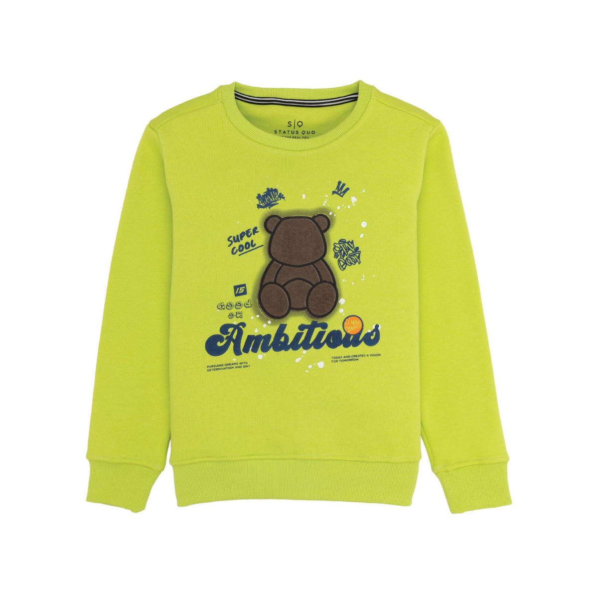 Status Quo |Kids Printed Regular Fit Sweatshirt - 4, 6, 8, 10, 12, 14, 16