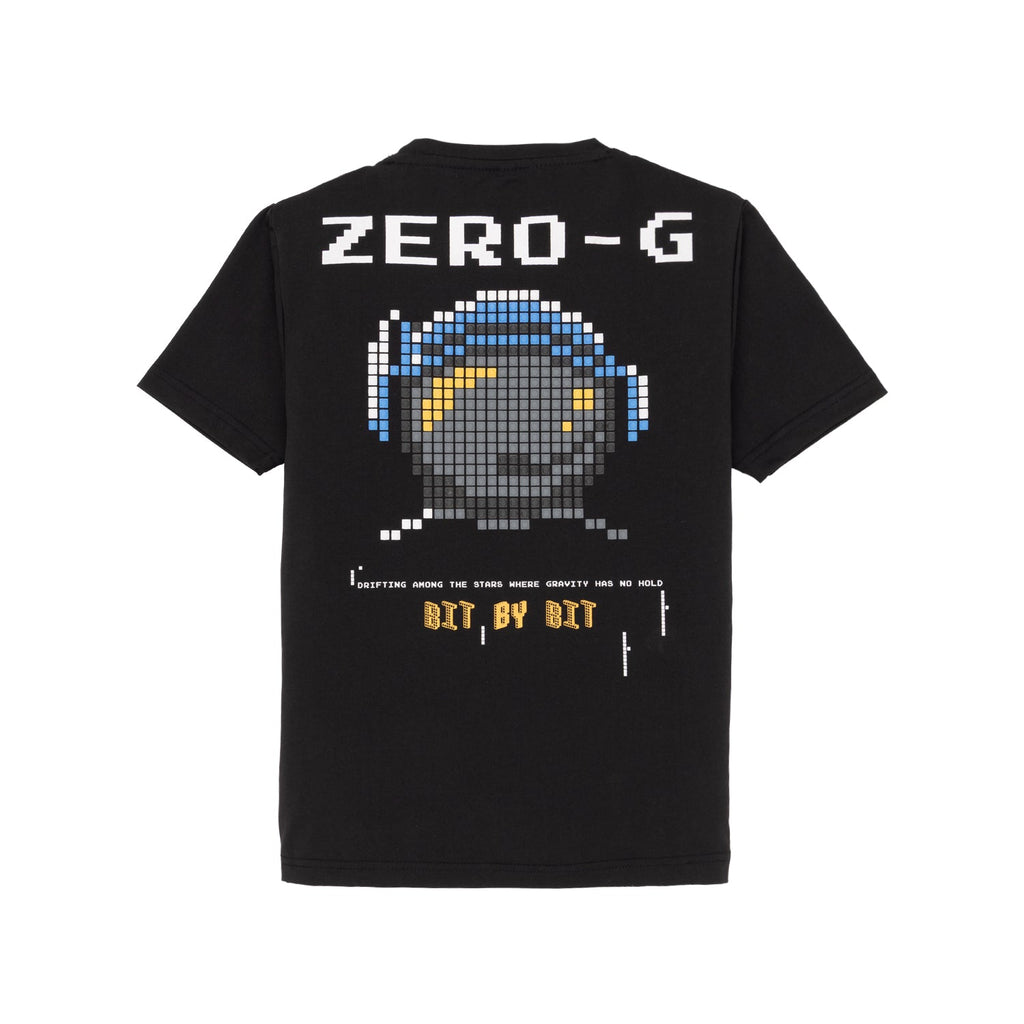 Status Quo Boy's Space-Themed Printed T-Shirt with Round Neck