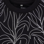 Status Quo Boy's Leaf Print Regular Fit T-Shirt