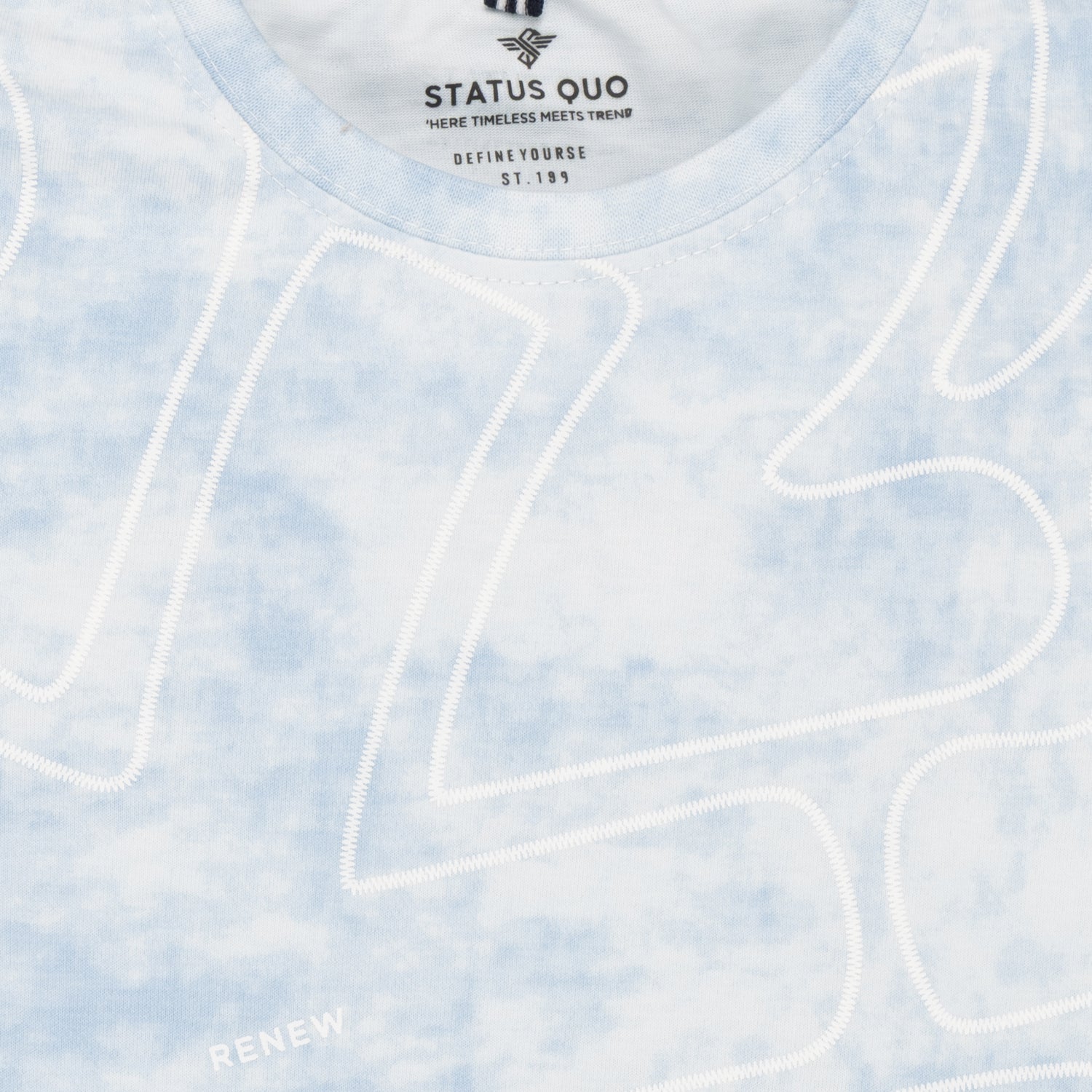 Boys Round Neck Tie-Dye Typography Print Half Sleeve T-Shirt