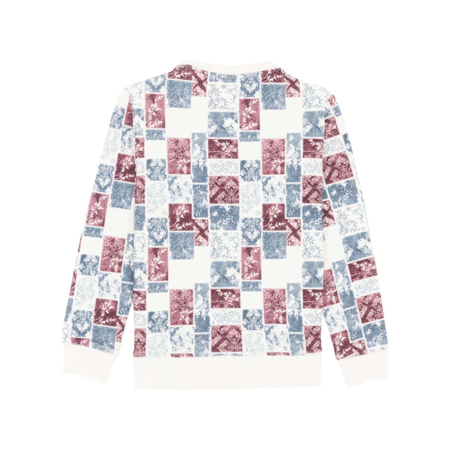 Status Quo Boys Round Neck Full Sleeve Regular Fit T-Shirt With All-Over Ikat Floral Print