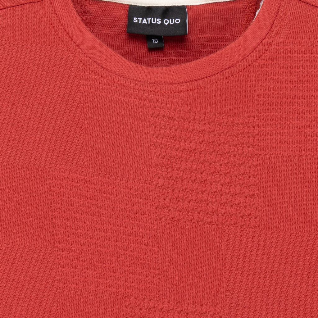 Status Quo Boys Round Neck Full Sleeve Regular Fit T-Shirt With Chest Typography Print