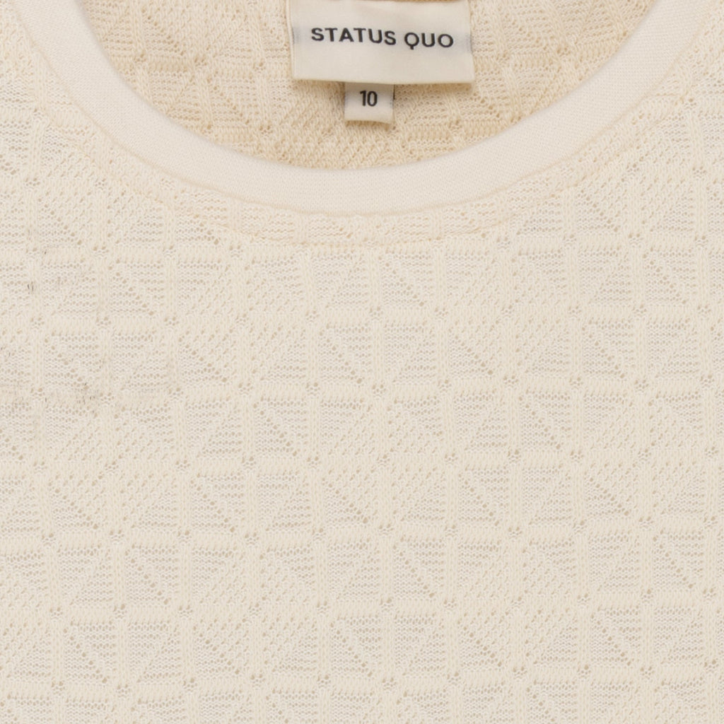 Status Quo Boys Textured Solid Round Neck Full Sleeve Regular Fit T-Shirt
