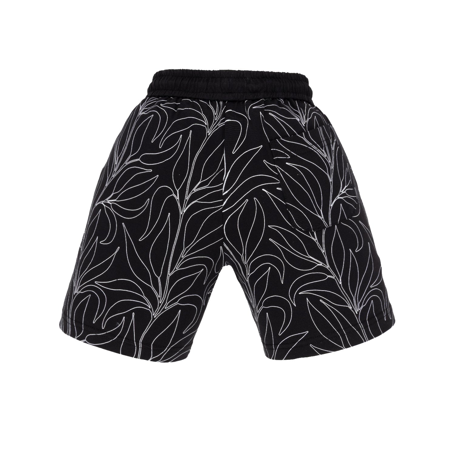 Status Quo Boy's Leafy Print Pure Cotton Drawstring Shorts