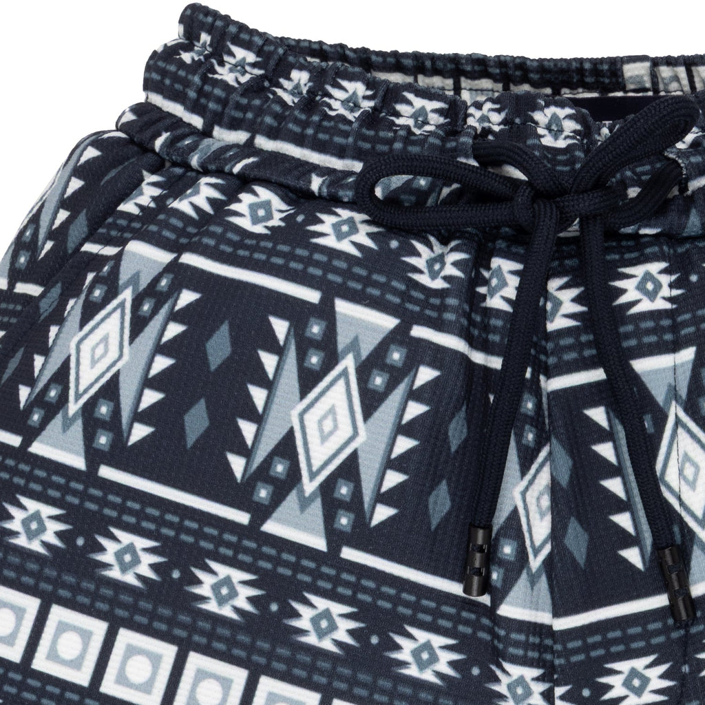 Status Quo Boy's Tribal Print Polyester Blend Drawstring Shorts