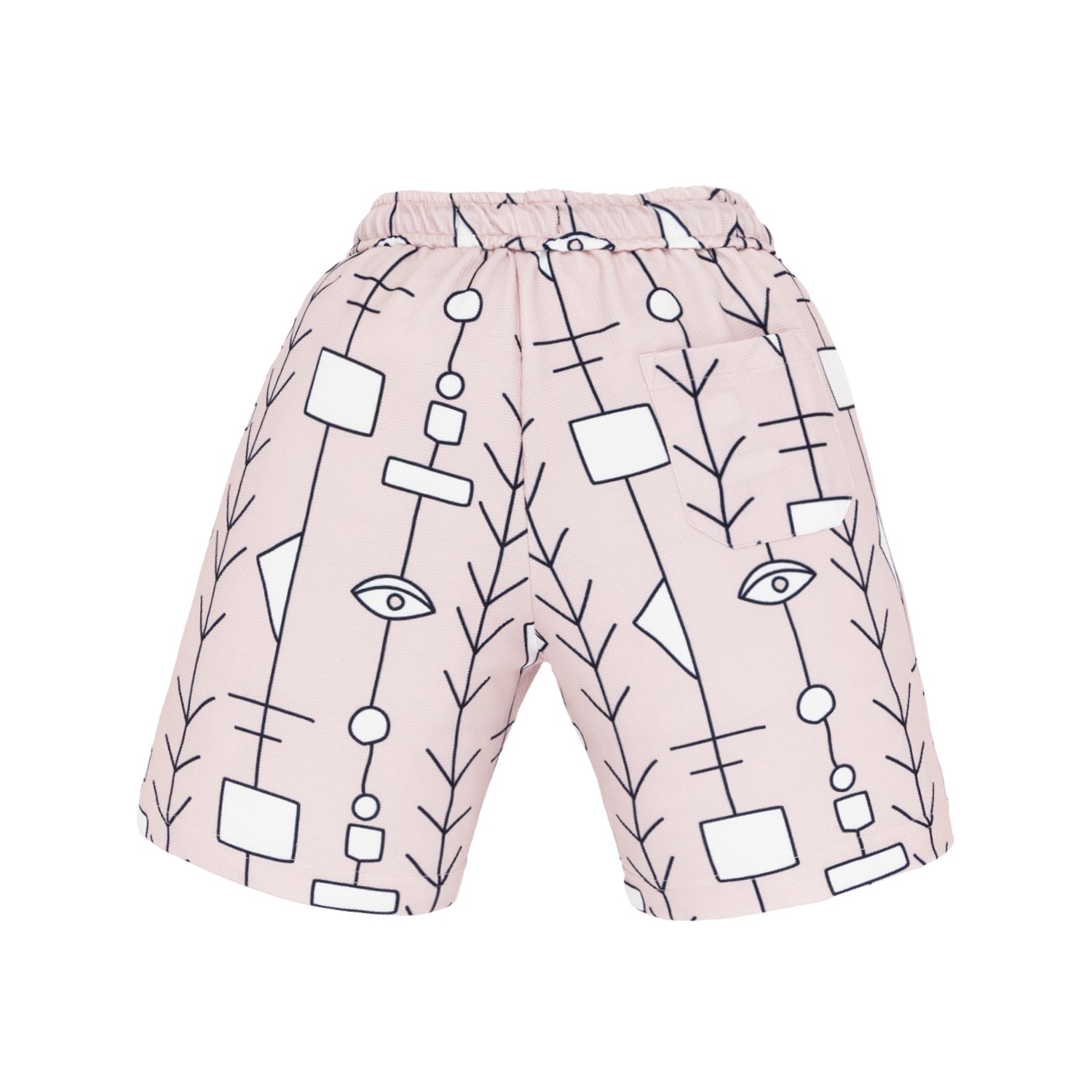 Status Quo Boy's Geometric Print Polyester Blend Drawstring Shorts