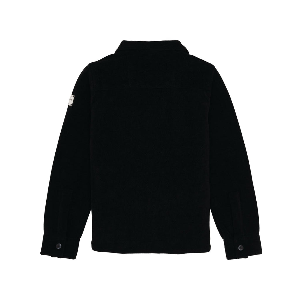 Boys Solid Polo Neck Shacket