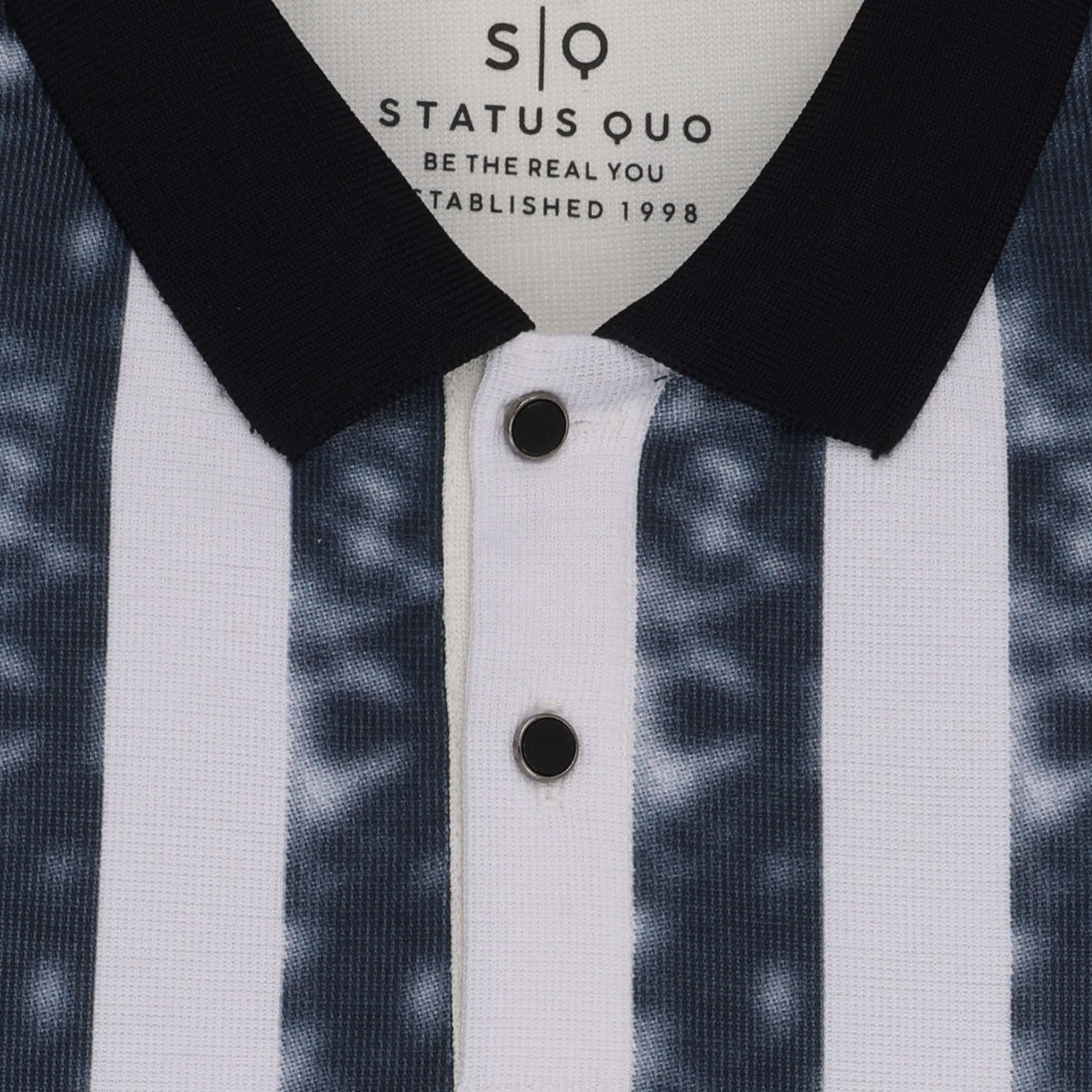 Status Quo Boys All-Over Striped Striped Polo Collar Tshirt
