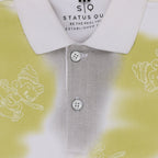 Status Quo Boys All-Over Graphic Printed Polo Collar Tshirt