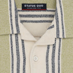 Status Quo Boys Striped Knitted Half Sleeves Regular Fit Shirt