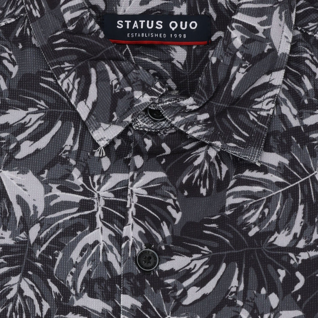 Status Quo Boys Printed Half Sleeves Regular Fit Shirt