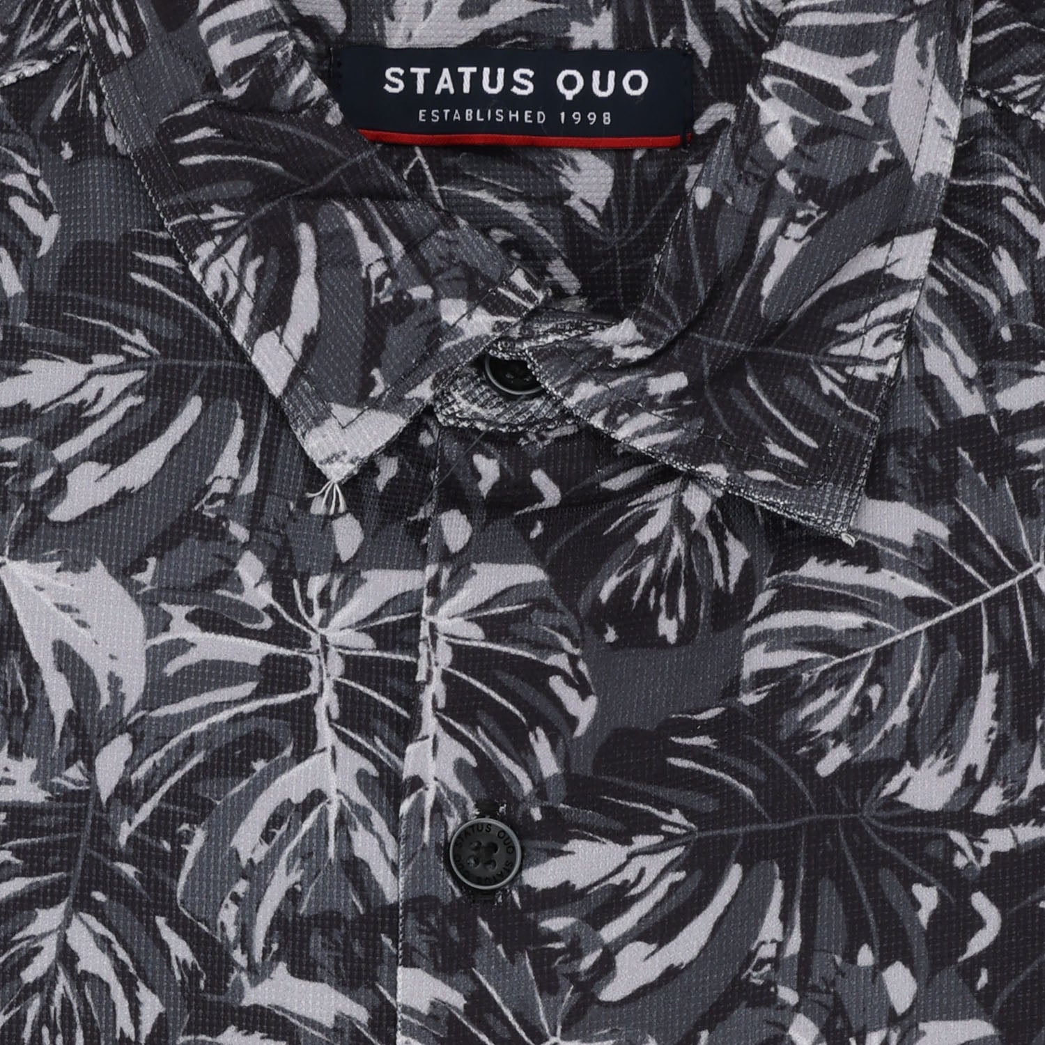 Status Quo Boys Printed Half Sleeves Regular Fit Shirt