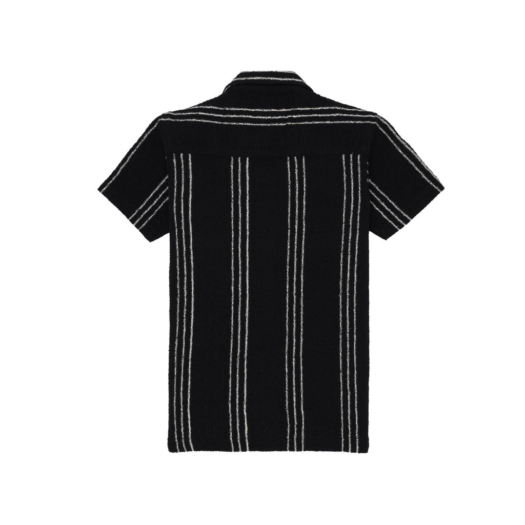 Status Quo Boys Striped Knitted Half Sleeves Regular Fit Shirt.