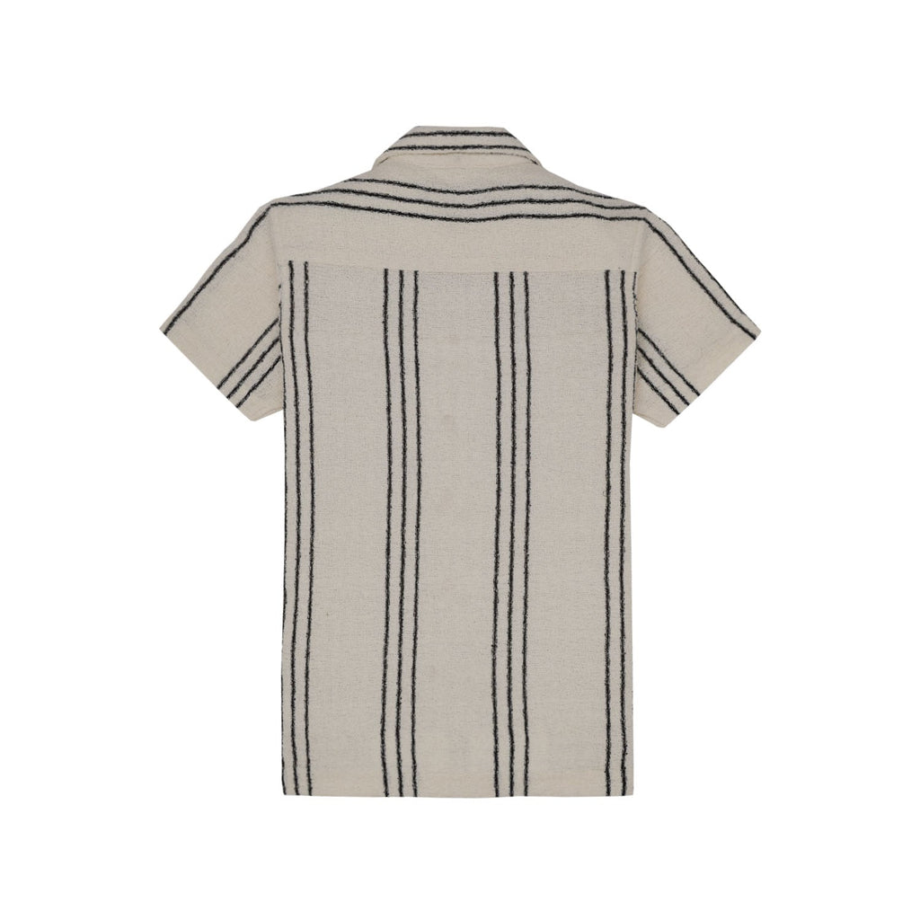 Status Quo Boys Striped Knitted Half Sleeves Regular Fit Shirt