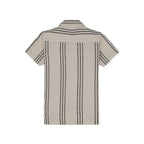Status Quo Boys Striped Knitted Half Sleeves Regular Fit Shirt