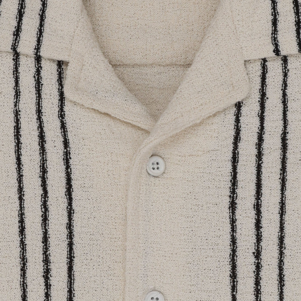 Status Quo Boys Striped Knitted Half Sleeves Regular Fit Shirt