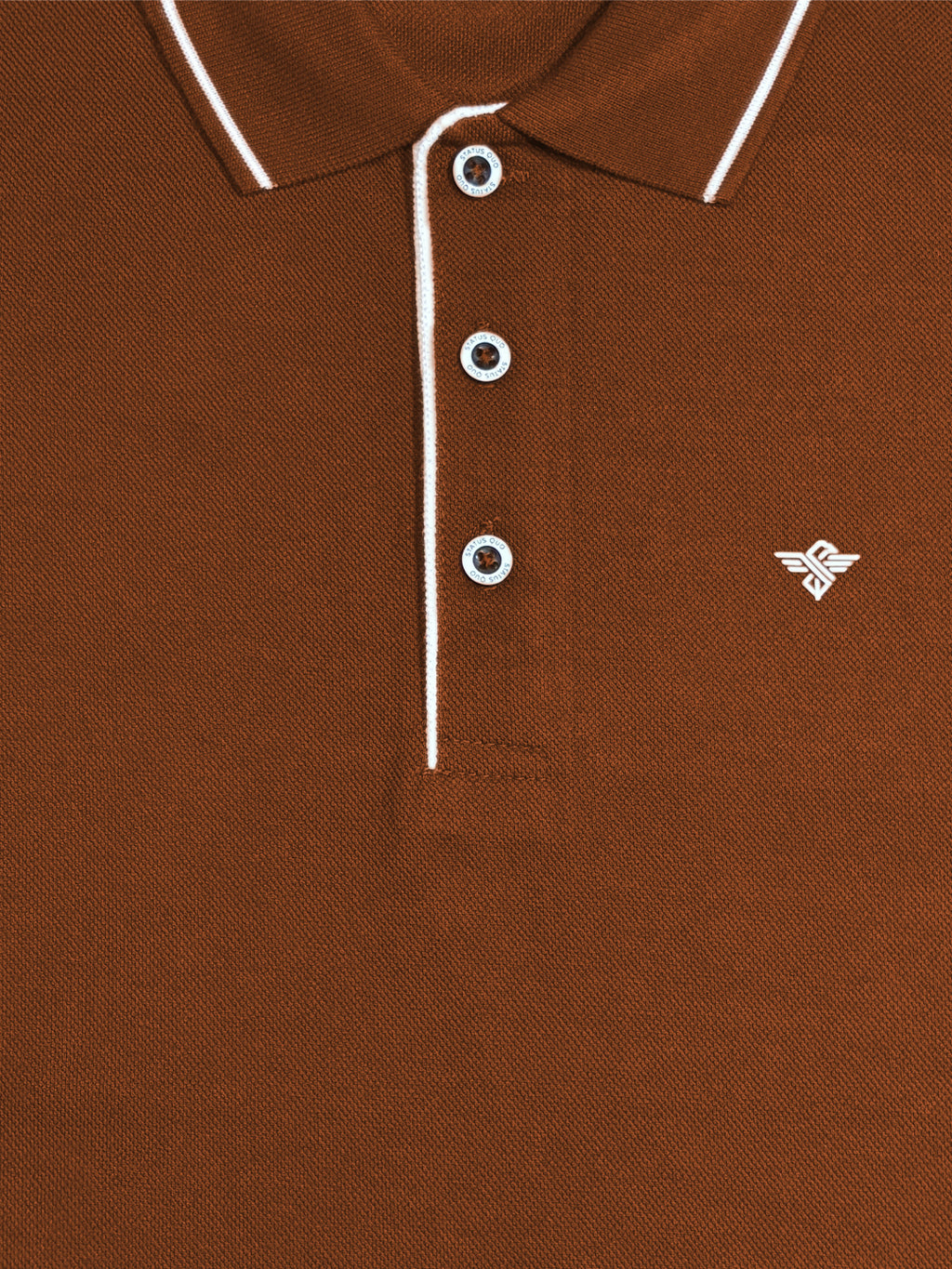 Solid Brand Logo Regular Fit Polo T-shirt
