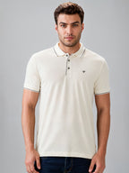 Solid Brand Logo Regular Fit Polo T-shirt
