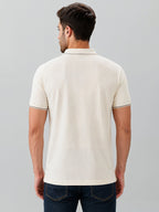 Solid Brand Logo Regular Fit Polo T-shirt