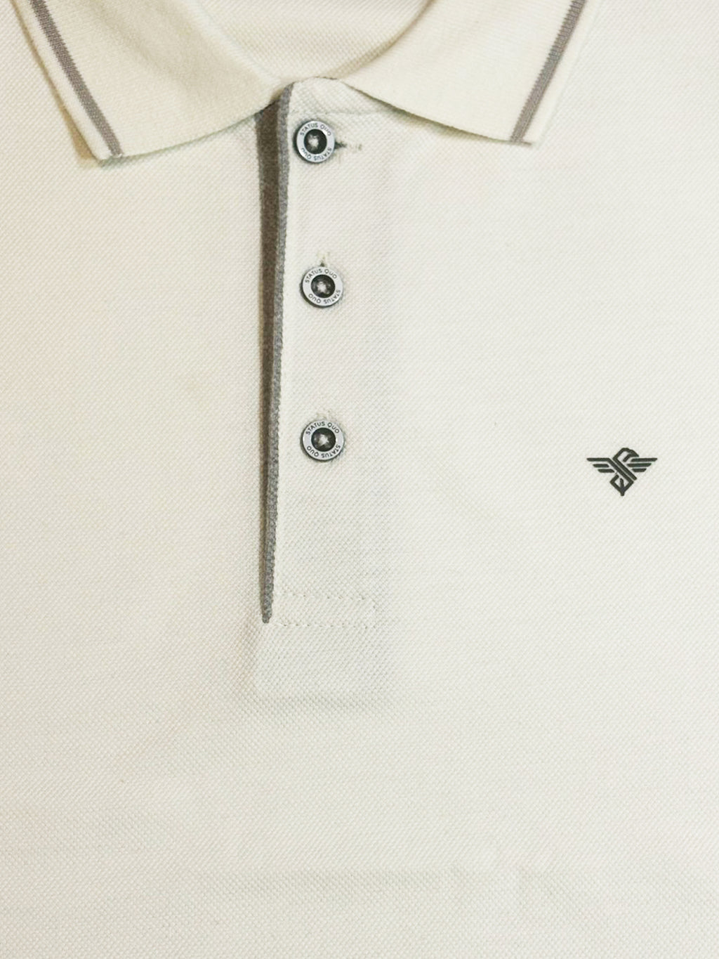 Solid Brand Logo Regular Fit Polo T-shirt