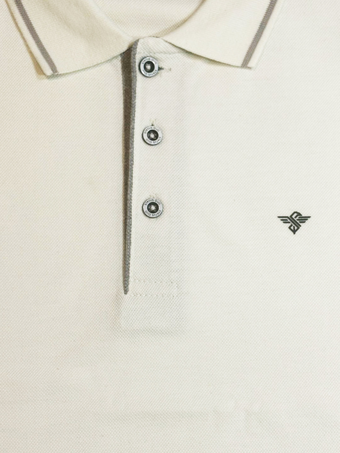 Solid Brand Logo Regular Fit Polo T-shirt