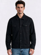 Men's Cotton Blend Spread Collar Regular Fit Shacket