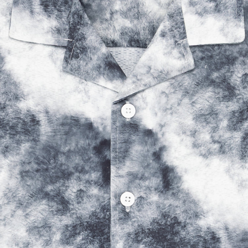 Status Quo Boy's Cloudy Printed Cuban Collar Regular Fit Shirt