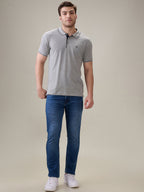 Status Quo Men's Solid Regular Fit Polo T-Shirt with Tipped Collar and Button Closure