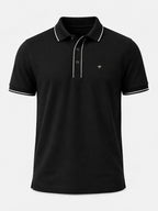 Solid Contrast Tipped Polo T-shirt