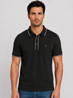 Solid Contrast Tipped Polo T-shirt