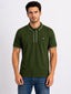 Solid Contrast Tipped Polo T-shirt