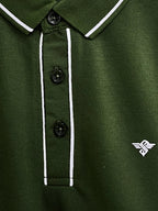 Solid Contrast Tipped Polo T-shirt