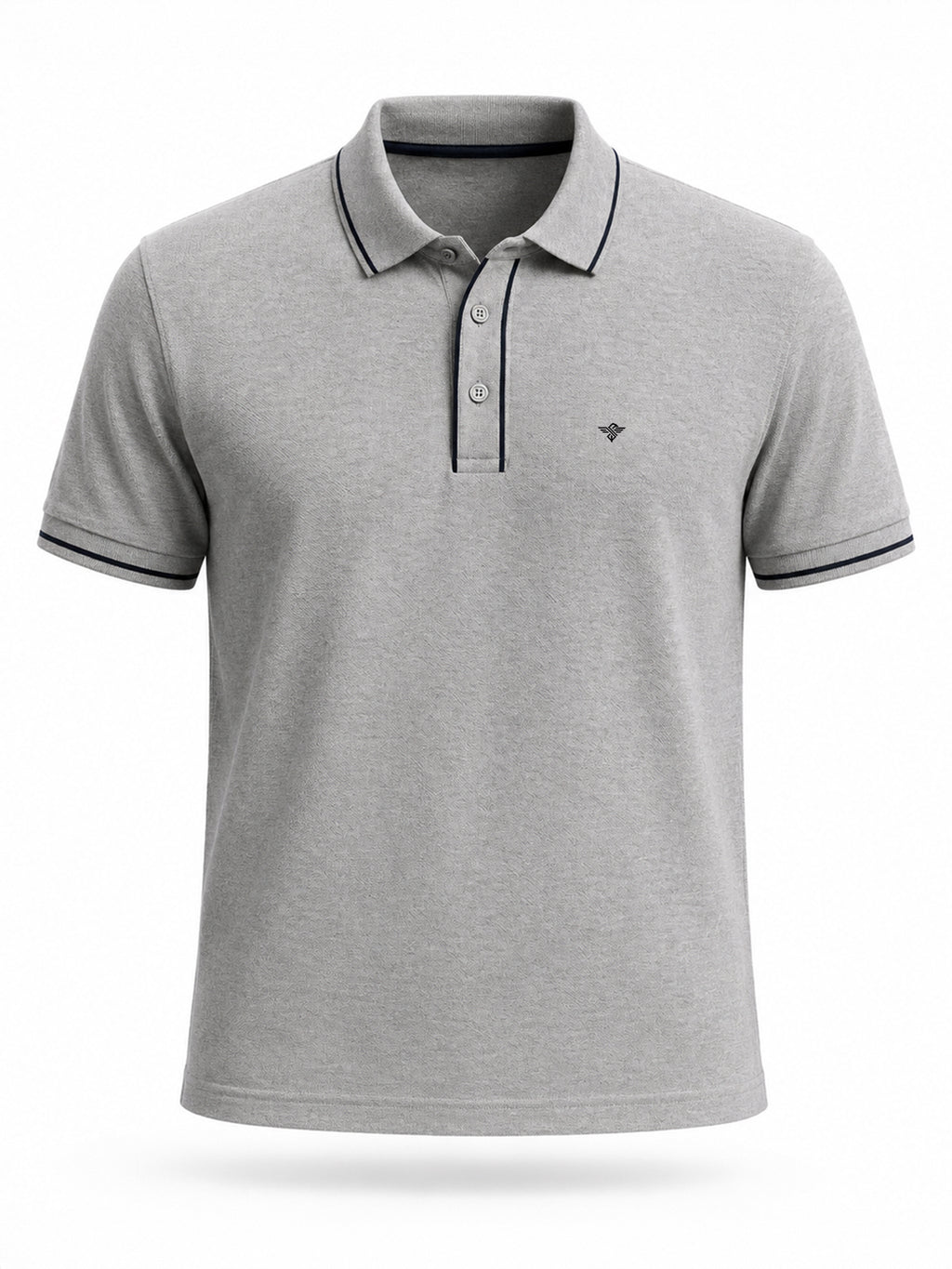 Solid Contrast Tipped Polo T-shirt