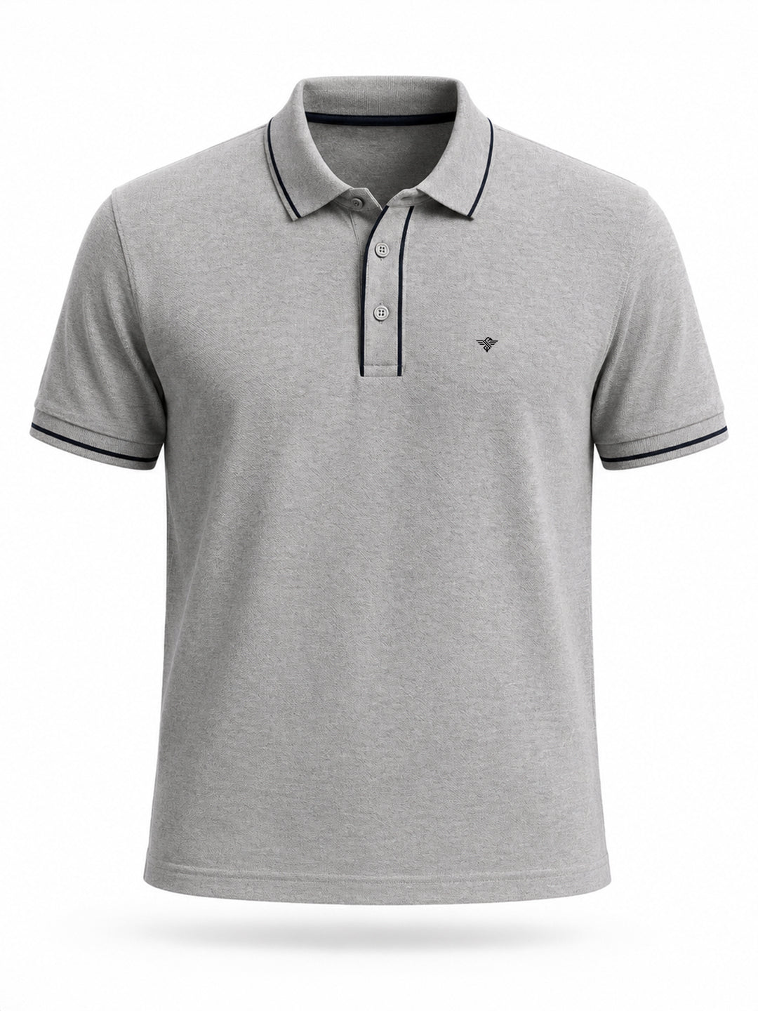 Solid Contrast Tipped Polo T-shirt