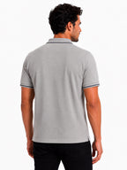 Solid Contrast Tipped Polo T-shirt