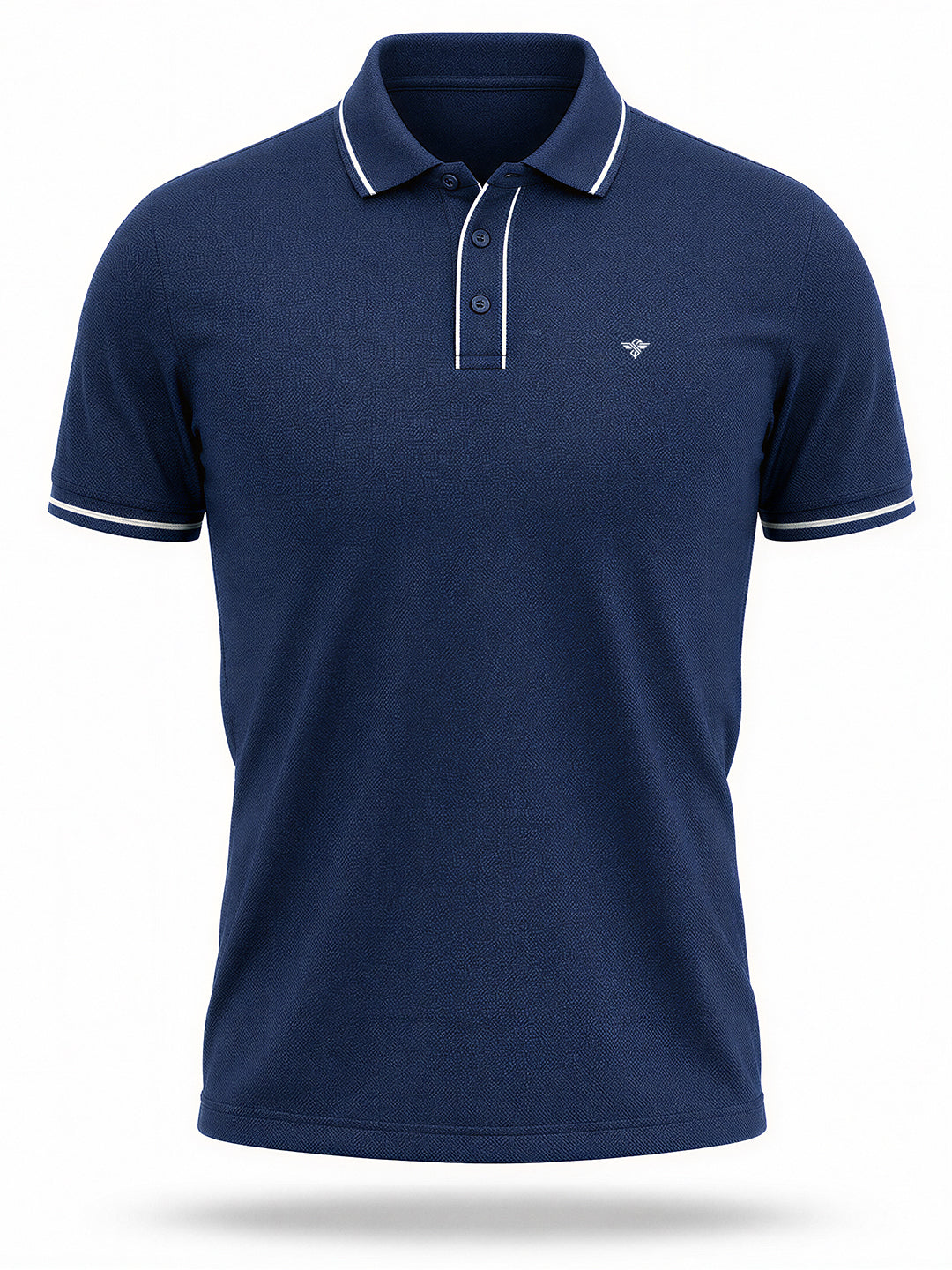 Solid Contrast Tipped Polo T-shirt