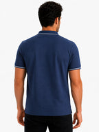 Solid Contrast Tipped Polo T-shirt