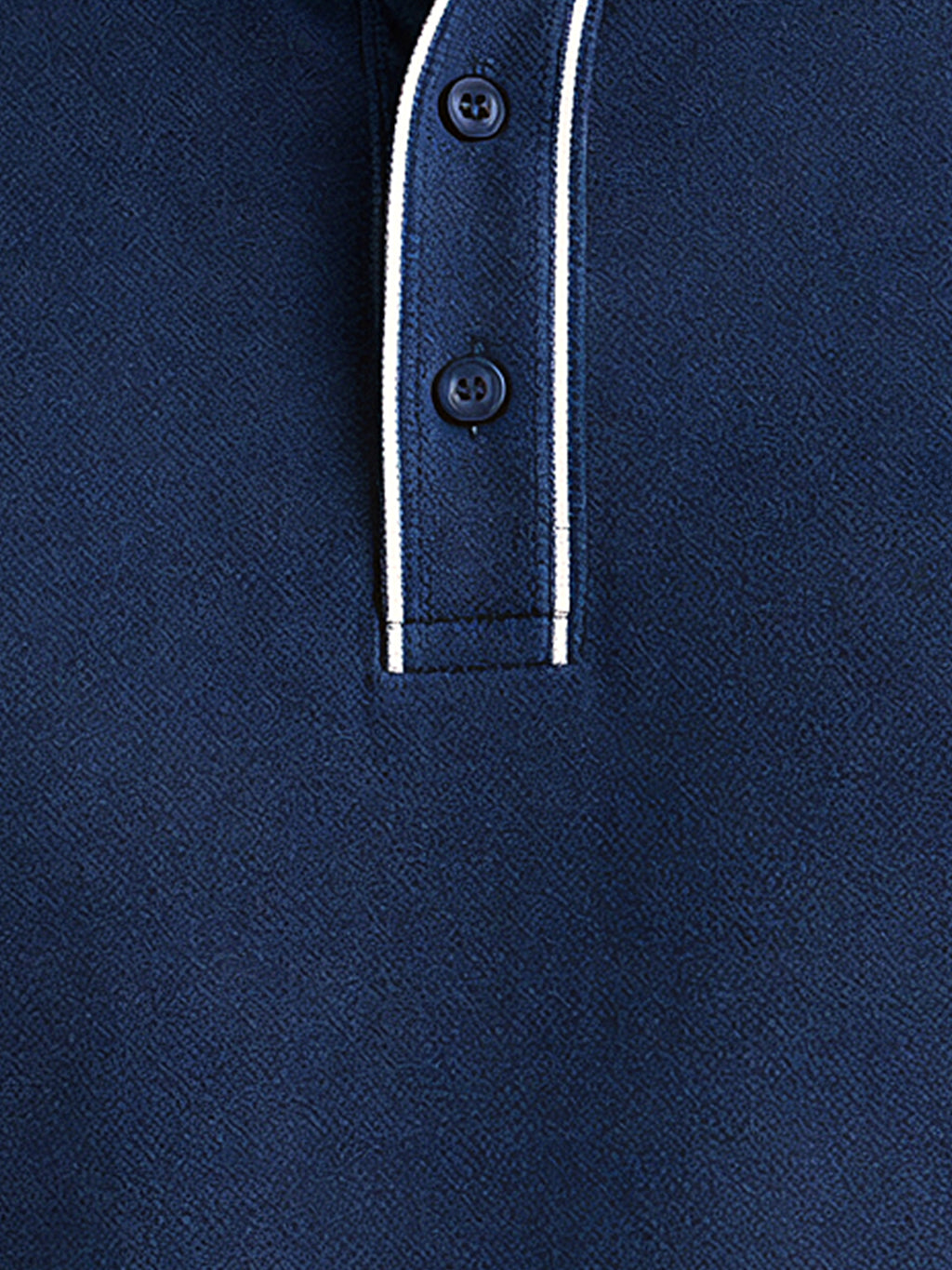 Solid Contrast Tipped Polo T-shirt