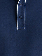 Solid Contrast Tipped Polo T-shirt