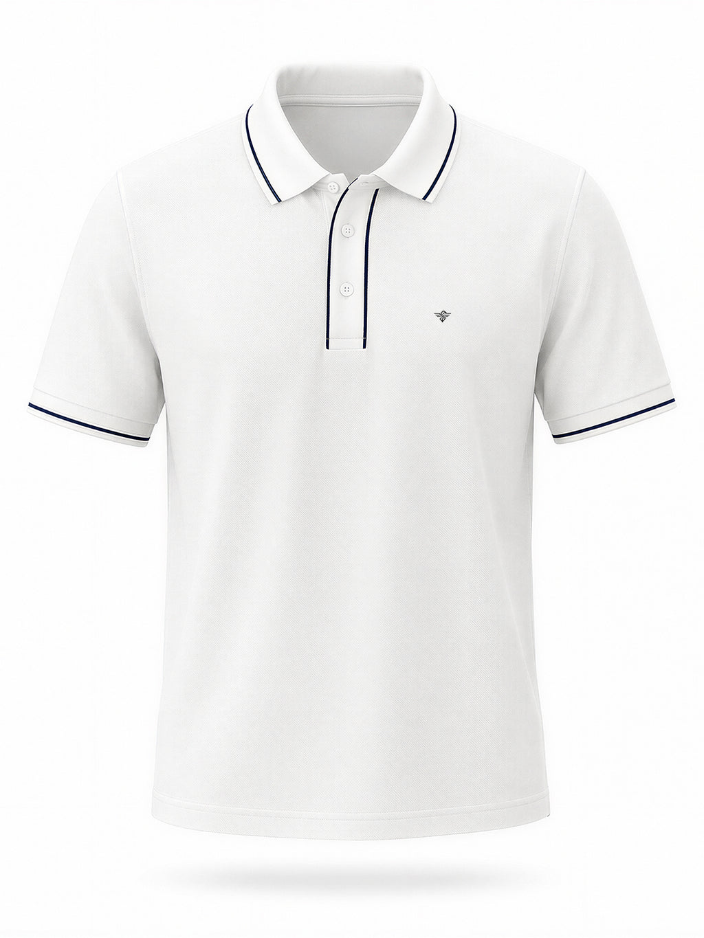 Solid Contrast Tipped Polo T-shirt