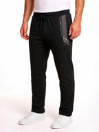 Black Textured Track Pants