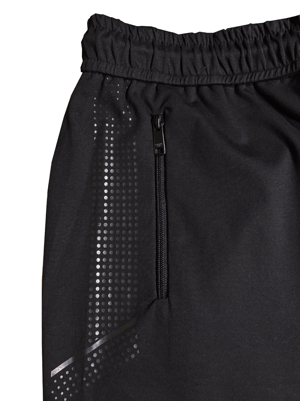 Black Textured Track Pants