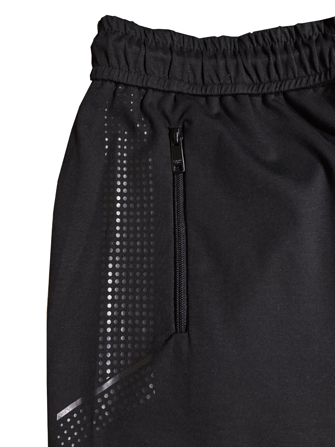 Black Textured Track Pants
