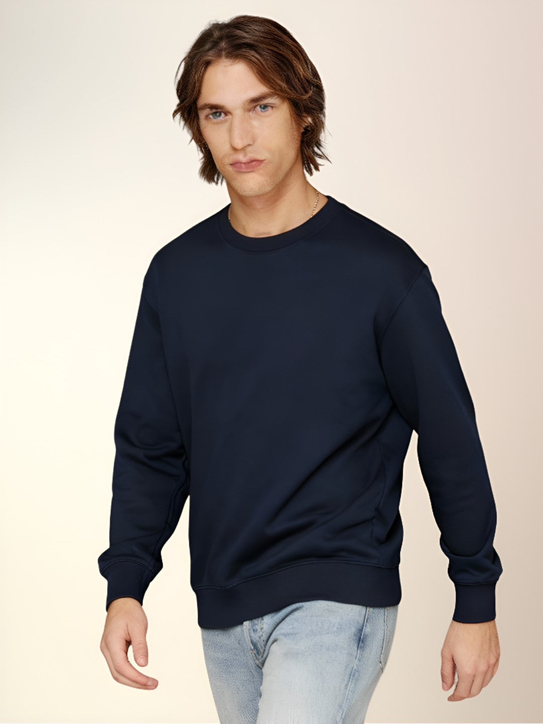 Solid Fleece Sweatshirt