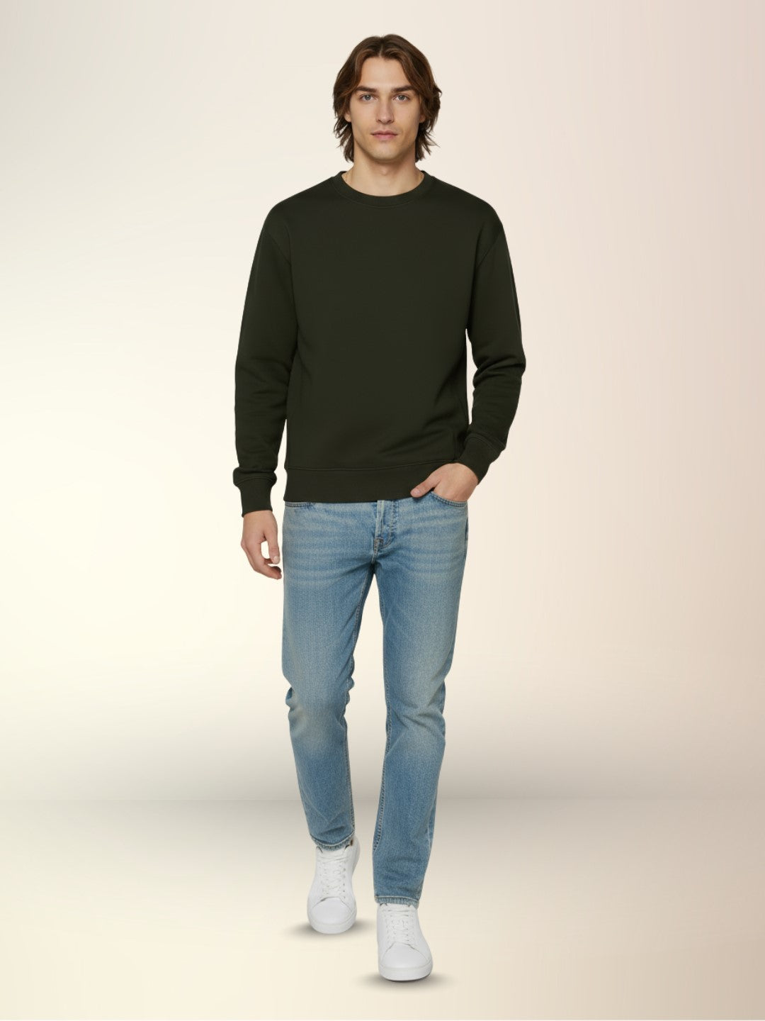Solid Fleece Sweatshirt